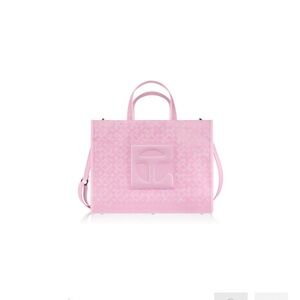 Medium Jacquard Shopper - Bubblegum Monogram